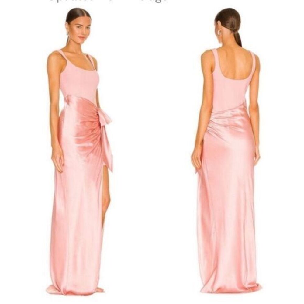 Cinq a Sept Womens Thigh High Slit Sleeveless Marian Maxi Gown Peony Size 2